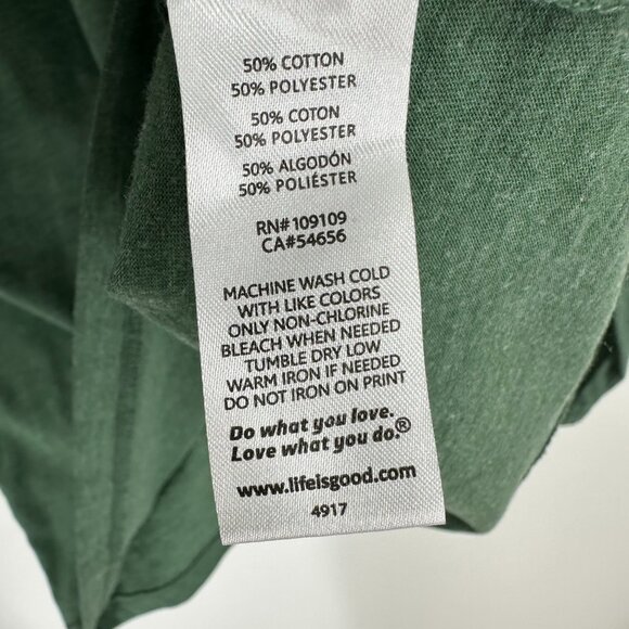 3/$25 Life is Good Long Sleeve Popover Top S Green Shirt - Picture 3 of 7